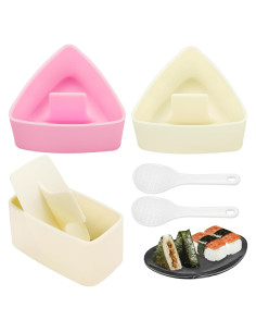 Juego de Moldes para Onigiri YONGJUNG 3 Piezas Rosa Beige