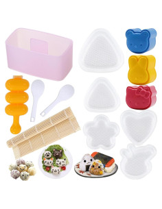 Juego de Moldes para Onigiri Gpurplebud - 13 Piezas