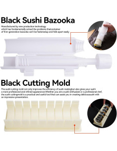 Kit de Hacer Sushi IELEK con 15 Piezas y Guía Completa 2