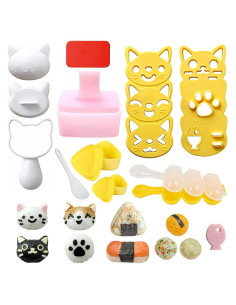 Moldes de Arroz en Forma de Gato BANBALLON - 12 Piezas