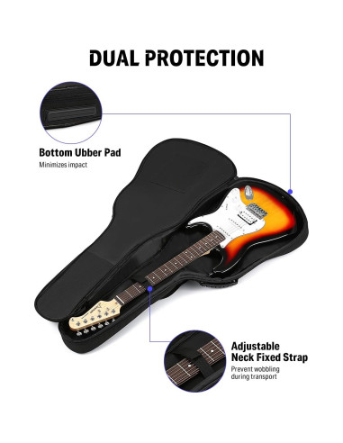 Funda de Guitarra Eléctrica Donner 39" Nylon Impermeable 600D