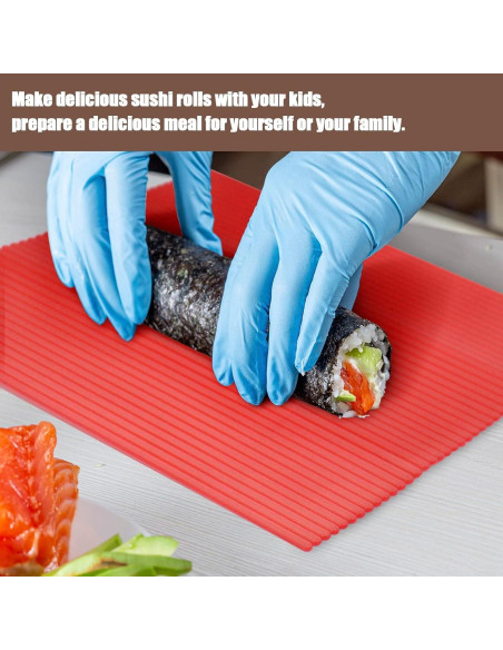 Juego de 4 Esteras para Sushi LIOUCBD Antiadherente