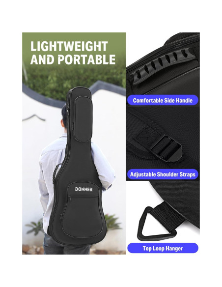 Funda de Guitarra Eléctrica Donner 39" Nylon Impermeable 600D