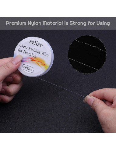 Hilo de Pesca Selizo 3 Rollos Nylon Transparente 164.59 m