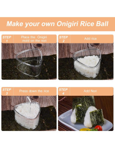 Moldes para Bolas de Arroz Onigiri MIUQILAIY 2 Piezas 2