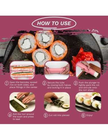 Kit de Hacer Sushi Bazooka Sheriffdrink para Principiantes