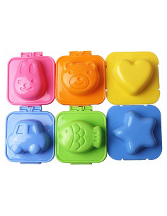 Ogrmar 6 Moldes de Huevo y Sushi en Forma de Dibujos