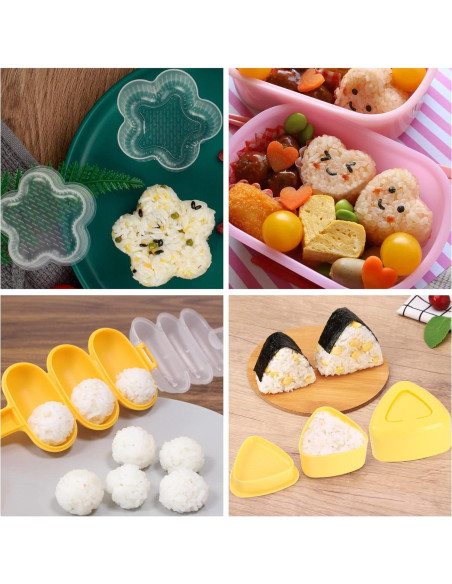 10 Moldes de Onigiri Machomby - Sushi Triangular y Animal