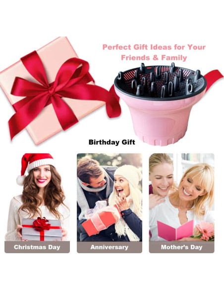 Difusor de Cabello Universal Orista Rosa 4.4 a 6.6 cm