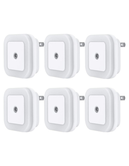 Lámpara de Noche LED Uigos con Sensor Automático, 6 Pcs