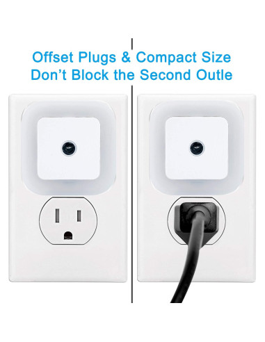 Lámpara de Noche LED Uigos con Sensor Automático, 6 Pcs