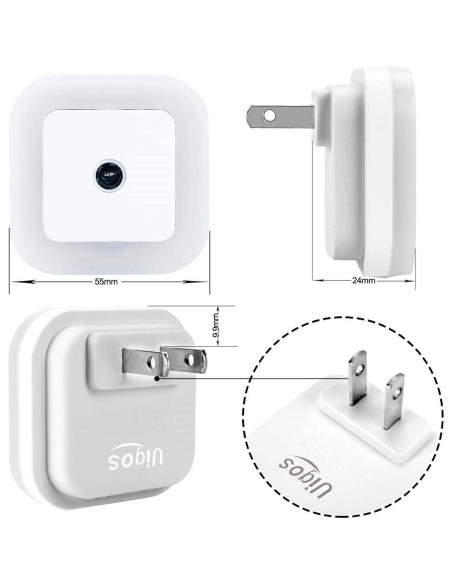 Lámpara de Noche LED Uigos con Sensor Automático, 6 Pcs