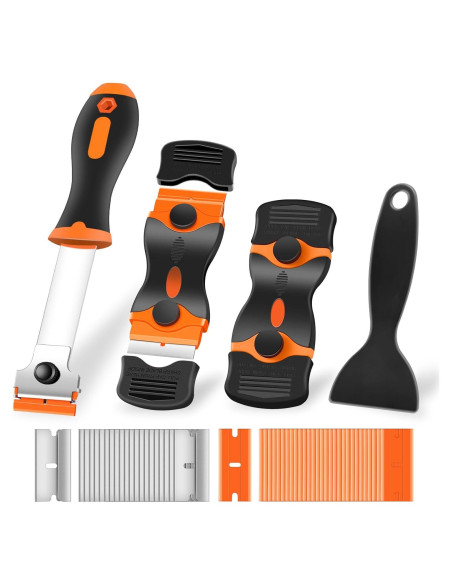 Juego de 4 Raspadores de Cuchilla NECAMOCU con 50 Cuchillas