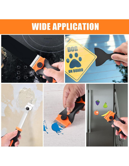 Juego de 4 Raspadores de Cuchilla NECAMOCU con 50 Cuchillas