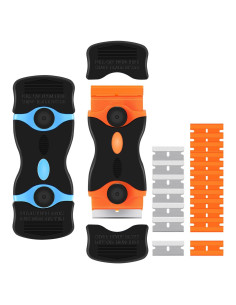 Raspador Multifuncional 2-en-1 YUUMEA con 12 Cuchillas Plásticas y 7 Metálicas