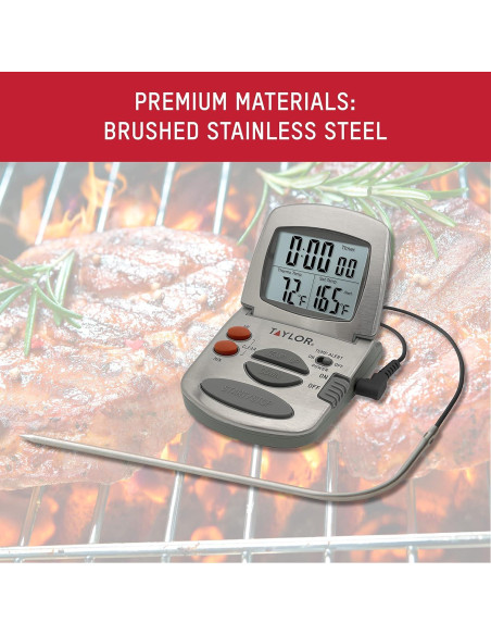 Termómetro Digital de Cocina Taylor 1478 con Sonda y Temporizador