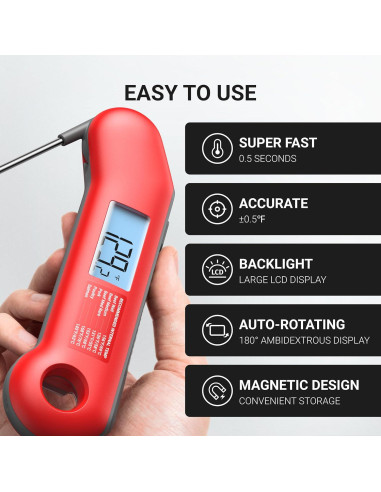 Termómetro Digital de Carne ThermoMaven, 0.5s Lectura Rápida