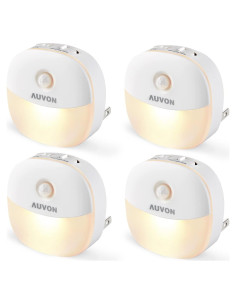 Luz Nocturna AUVON Enchufable LED 1-50 lm 4 Pzs