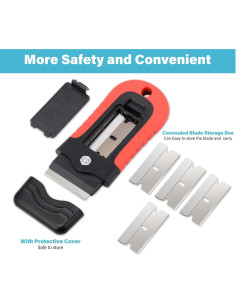 Raspador de Estufas de Vidrio Gomake con 10 Cuchillas Inoxidable 2