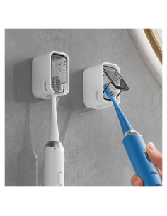 Soporte para Cepillos de Dientes MOPMS Gris 2PCS Montado en Pared