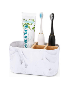 Soporte para cepillos de dientes GFWARE de mármol 5 ranuras