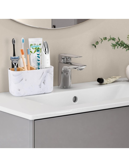 Soporte para cepillos de dientes GFWARE de mármol 5 ranuras