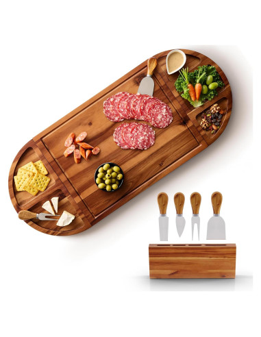Tabla de Charcutería Grande Tidita 76,2 cm Madera Acacia