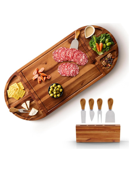 Tabla de Charcutería Grande Tidita 76,2 cm Madera Acacia
