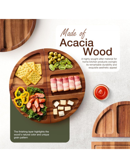 Tabla de Charcutería Grande Tidita 76,2 cm Madera Acacia