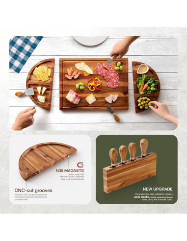 Tabla de Charcutería Grande Tidita 76,2 cm Madera Acacia