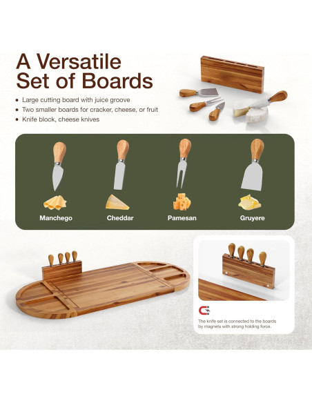 Tabla de Charcutería Grande Tidita 76,2 cm Madera Acacia