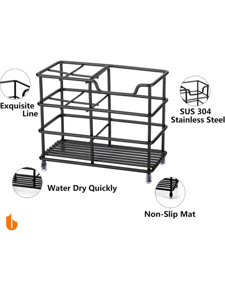Soporte para Cepillos y Pasta de Dientes Urbanstrive Negro