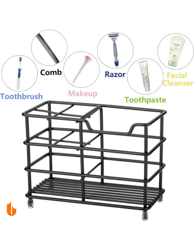 Soporte para Cepillos y Pasta de Dientes Urbanstrive Negro
