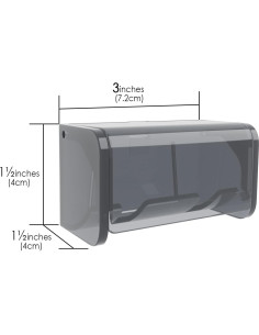 Soporte para Cepillos de Dientes LUEXBOX Gris 2 Compartimentos 2