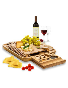 Juego de Tabla de Charcutería Bambüsi con Cajón Oculto