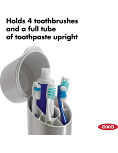 Organizador de Cepillos de Dientes OXO Good Grips Acero Inoxidable 2