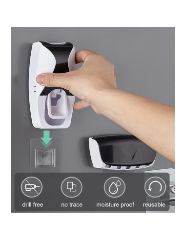 Dispensador Automático de Pasta Dental Basedidea Negro