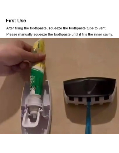 Dispensador Automático de Pasta Dental Basedidea Negro