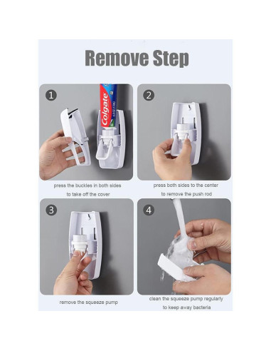 Dispensador Automático de Pasta Dental Basedidea Negro