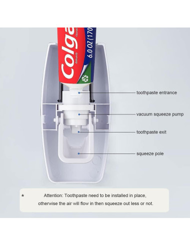 Dispensador Automático de Pasta Dental Basedidea Negro