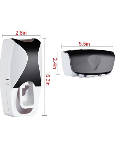 Dispensador Automático de Pasta Dental Basedidea Negro