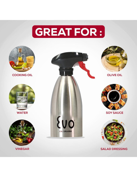 Rociador de Aceite Evo Oil Sprayer Acero Inoxidable 473 ml Rociador de Aceite Evo Oil Sprayer Acero Inoxidable 473 ml