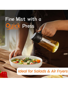 Spray de Aceite de Oliva TrendPlain 470ml - Dispensador 2 en 1 2