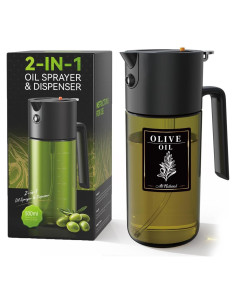 Spray de Aceite 500ml Gelibo Vidrio Negro Reutilizable