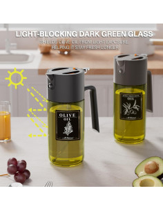 Spray de Aceite 500ml Gelibo Vidrio Negro Reutilizable 2