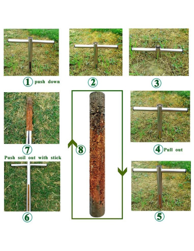 Sonda de Muestreo de Suelo Rtreehouse 30 cm con Mango T