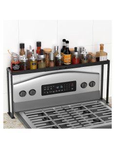 Estante para Especias ZDDLOINP Ajustable 4 Niveles Negro