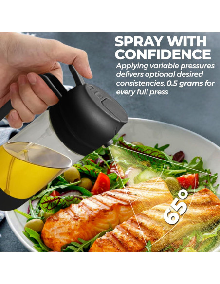 Botella Spray Aceite de Oliva MBO 470ml Vidrio Silicona