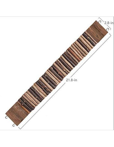 Puente de Escalera de Madera Natural para Hámster y Mascotas