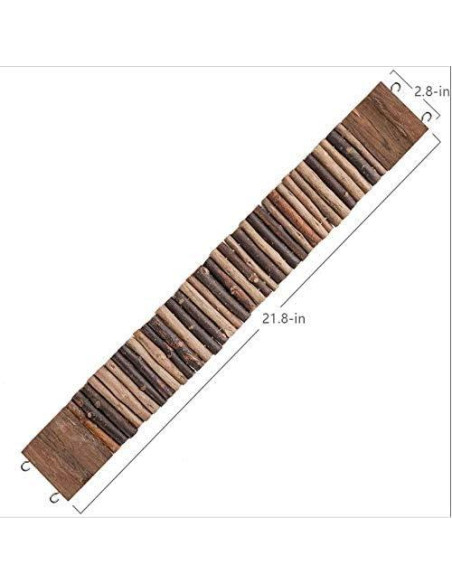 Puente de Escalera de Madera Natural para Hámster y Mascotas